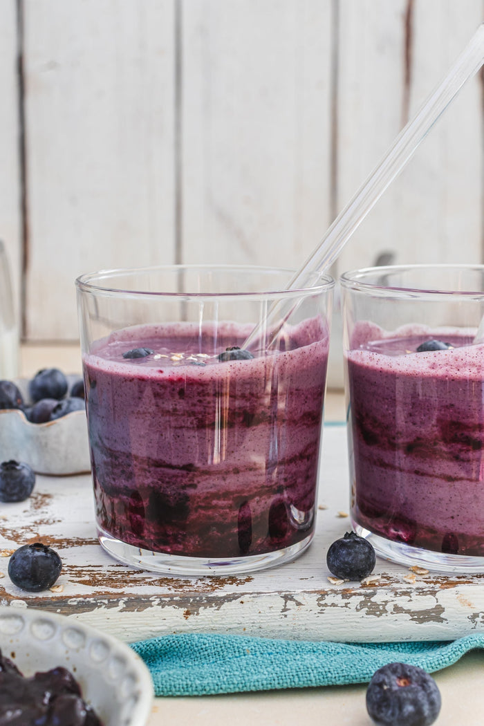Blueberry Swirl Breakfast Smoothie